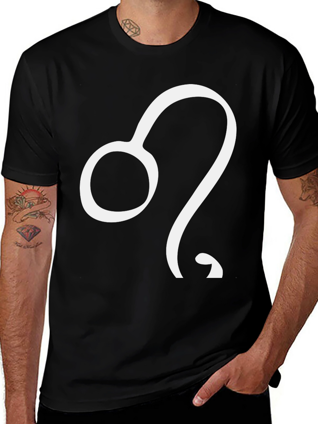 Leo Zodiac T-Shirt - Black Cotton Tee