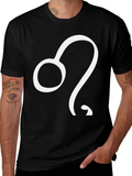 Leo Zodiac T-Shirt - Black Cotton Tee