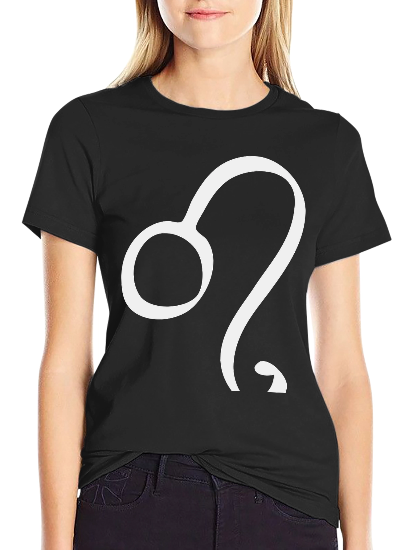 Leo Zodiac T-Shirt - Black Cotton Tee