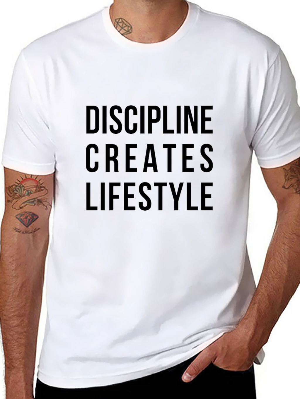 Discipline Creates Lifestyle Graphic Tee - Motivational Shirt