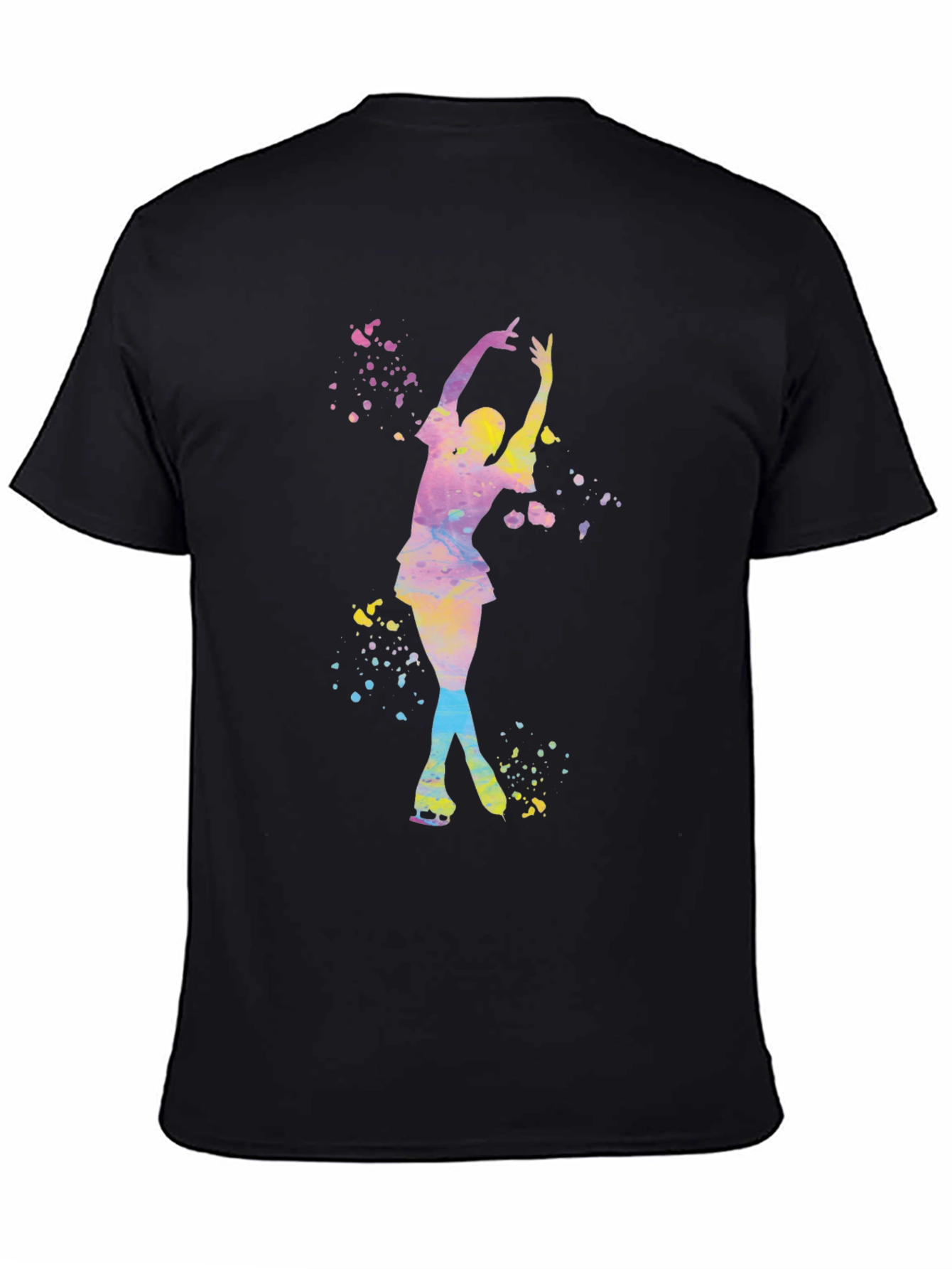 Figure Skater Watercolor Graphic T-Shirt