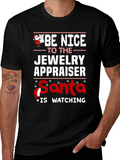 Funny Jewelry Appraiser Santa Christmas T-Shirt