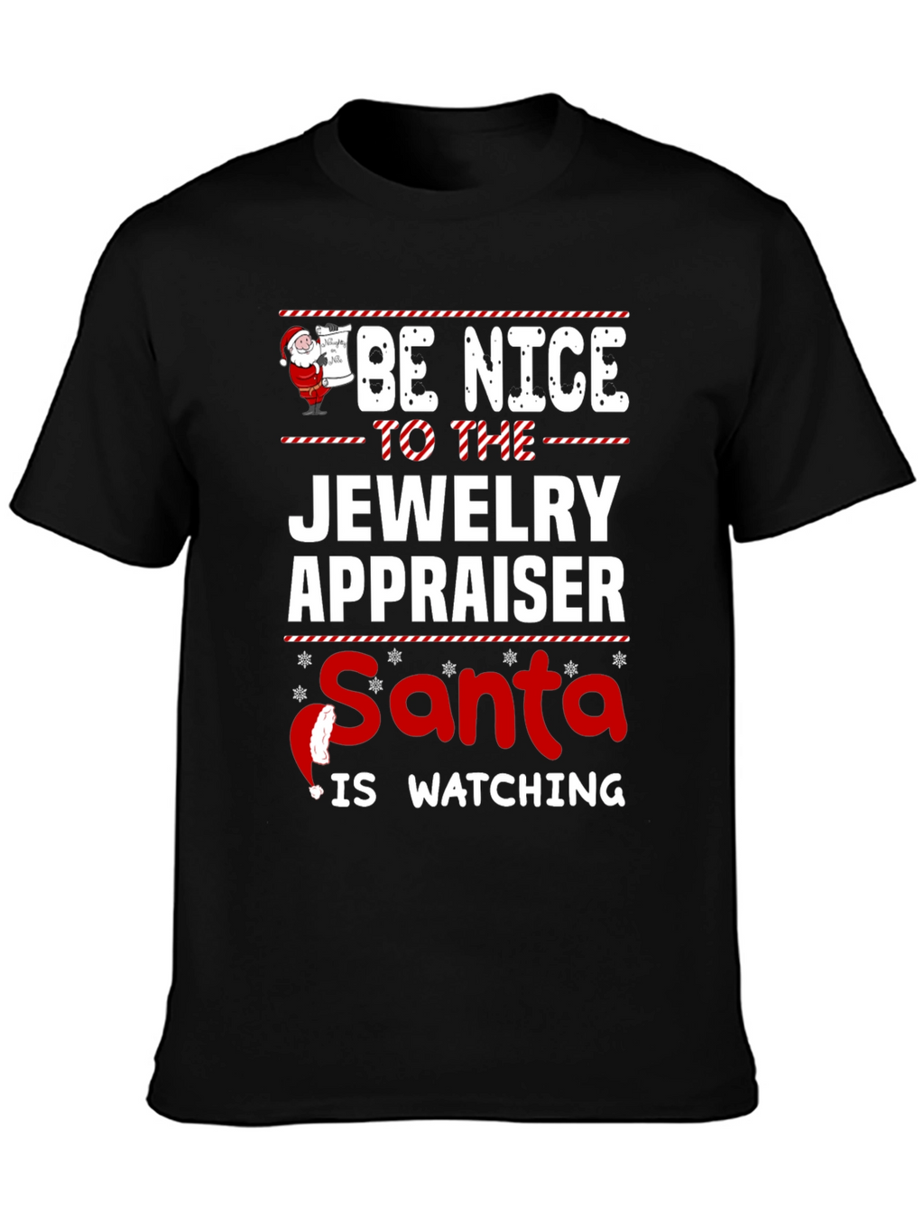 Funny Jewelry Appraiser Santa Christmas T-Shirt
