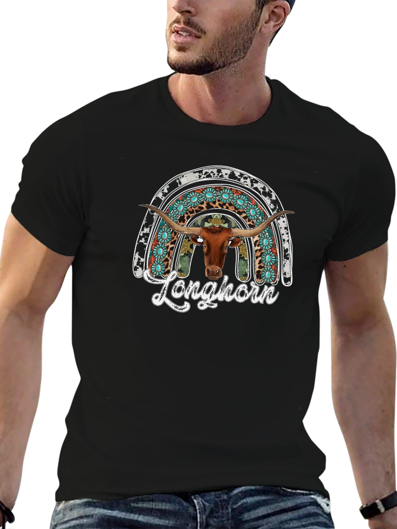 Longhorn Graphic Tee - Western Style