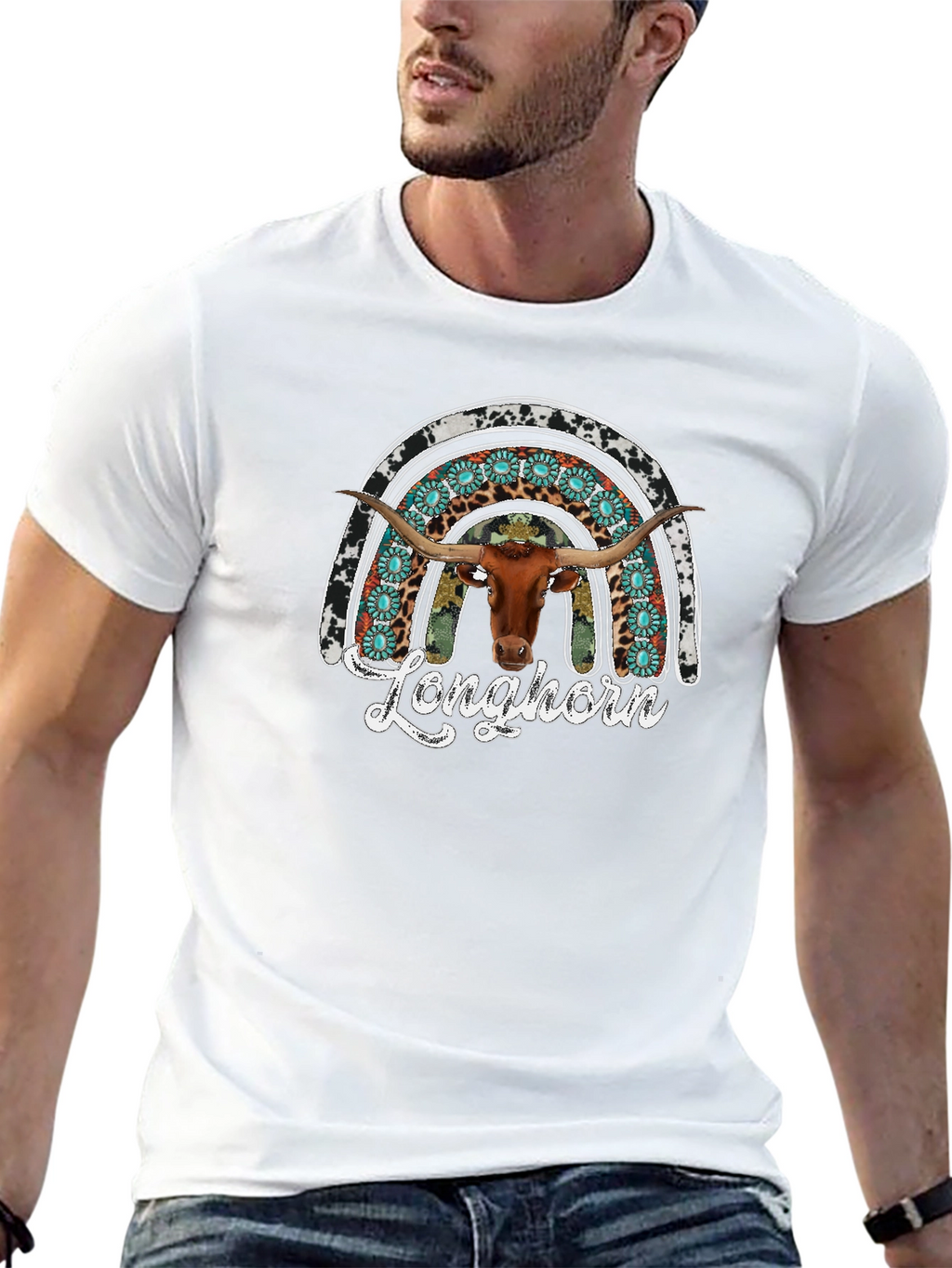 Longhorn Graphic Tee - Western Style
