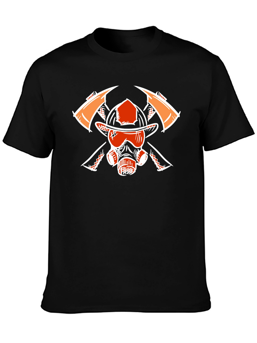 Firefighter Graphic Tee - Axes Helmet Mask