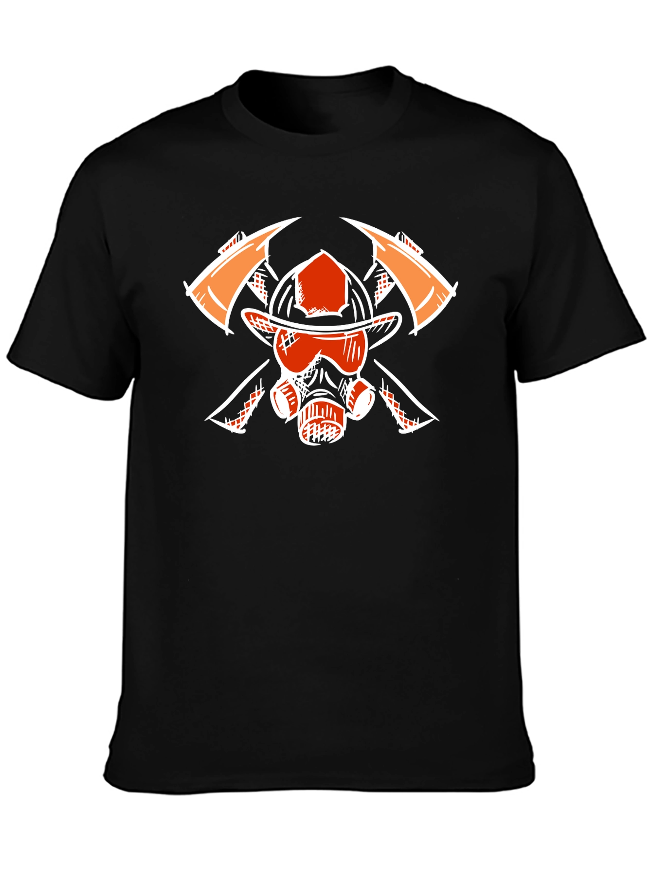 Firefighter Graphic Tee - Axes Helmet Mask