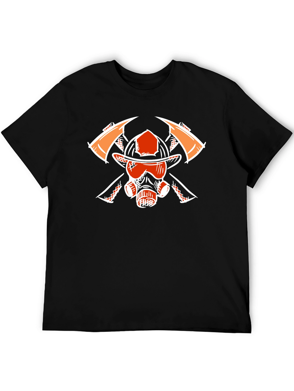 Firefighter Graphic Tee - Axes Helmet Mask