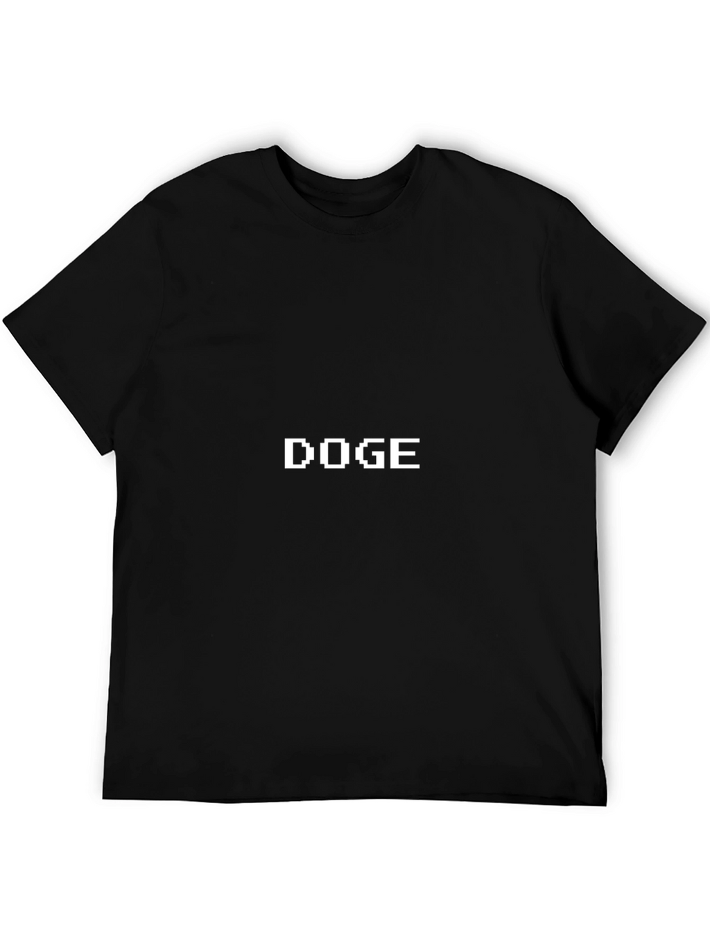 DOGE Pixelated Graphic Tee - Black Casual Shirt