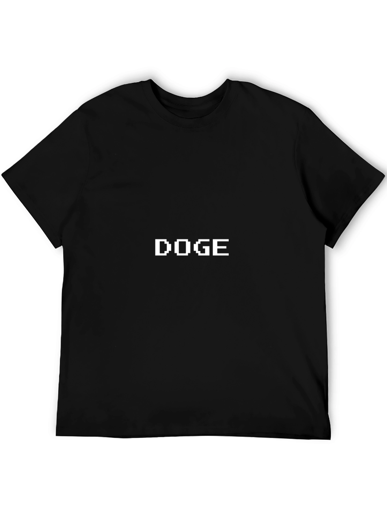 DOGE Pixelated Graphic Tee - Black Casual Shirt