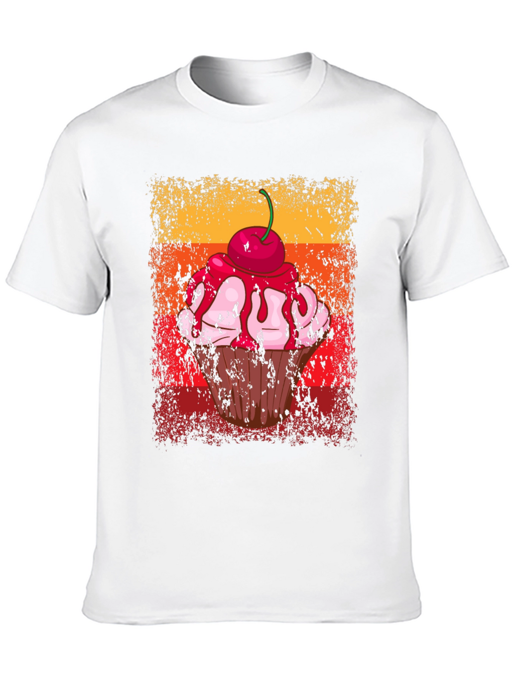 Retro Cupcake Graphic Tee - Stylish Novelty T-Shirt
