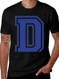 Letter D Graphic Tee - Classic Style