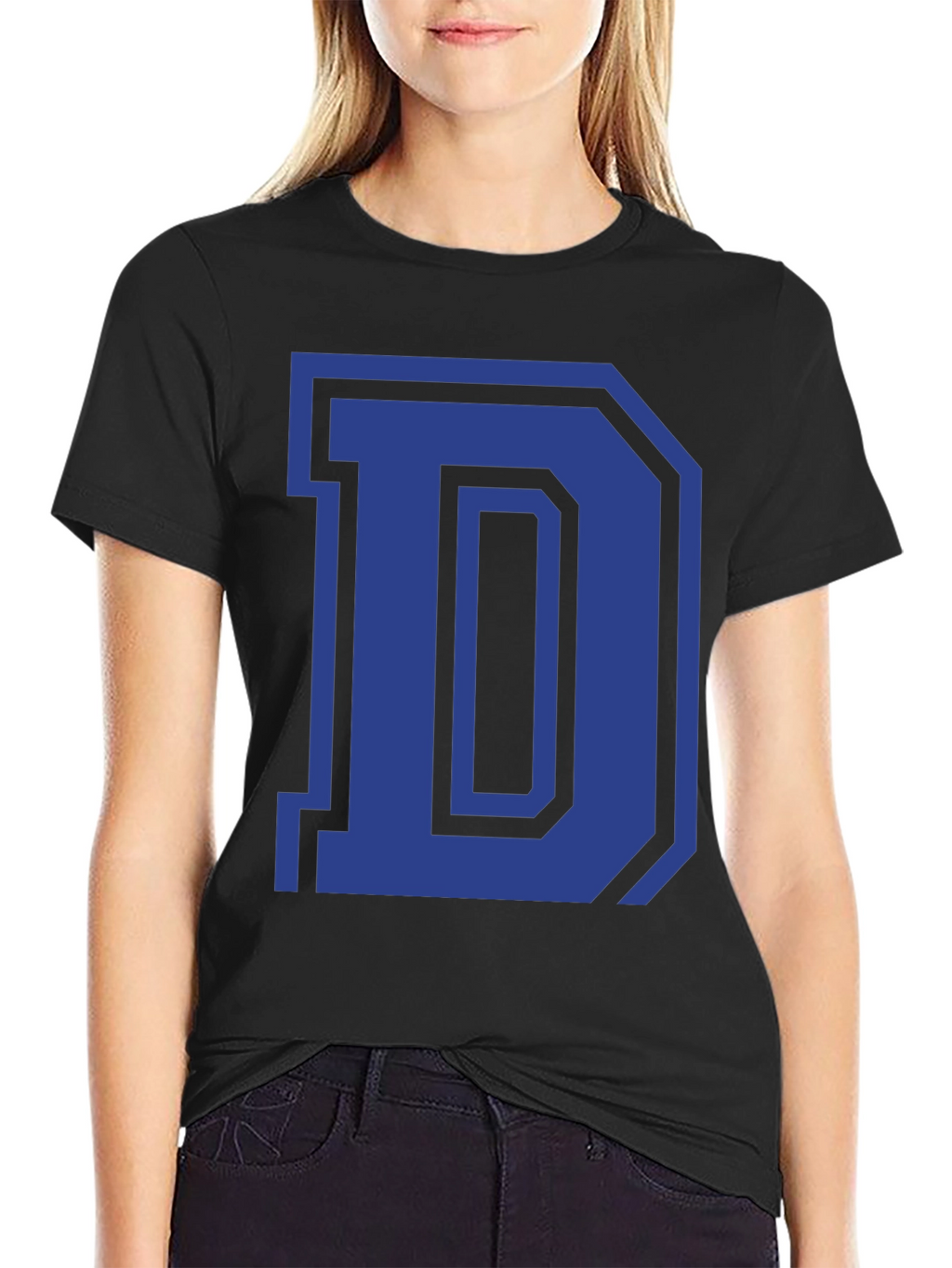 Letter D Graphic Tee - Classic Style