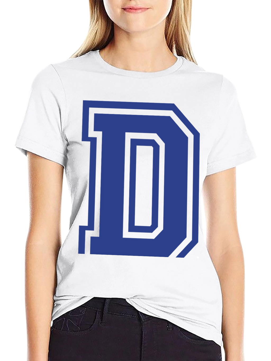 Letter D Graphic Tee - Classic Style