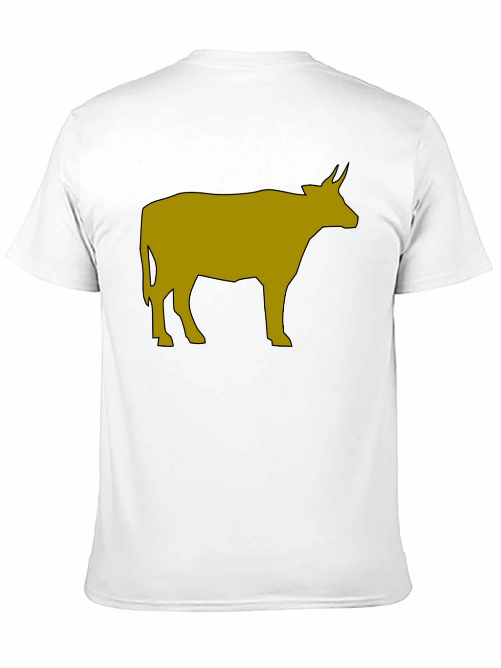 Cow Graphic Tee - Black Cotton Blend T-Shirt