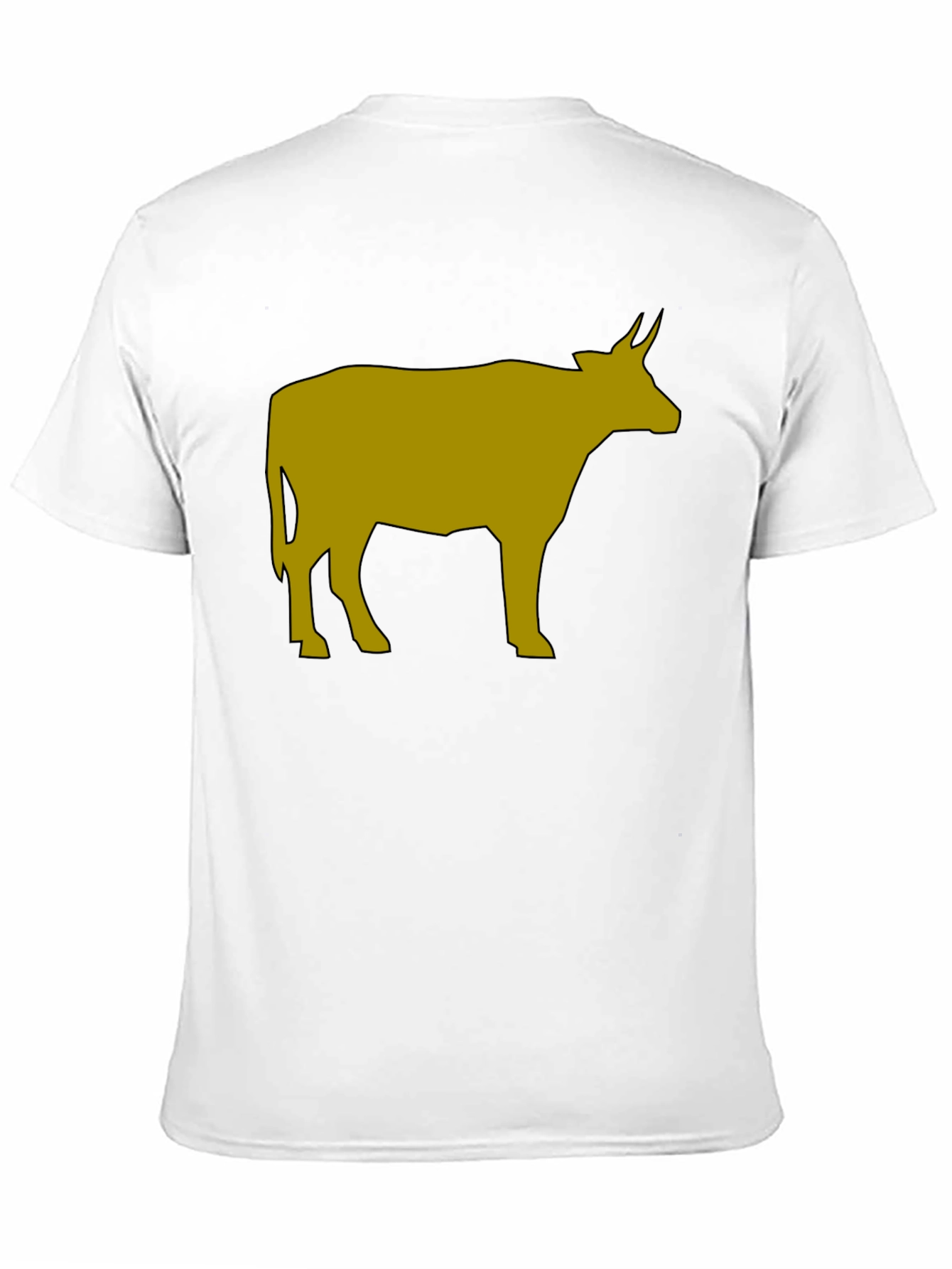Cow Graphic Tee - Black Cotton Blend T-Shirt