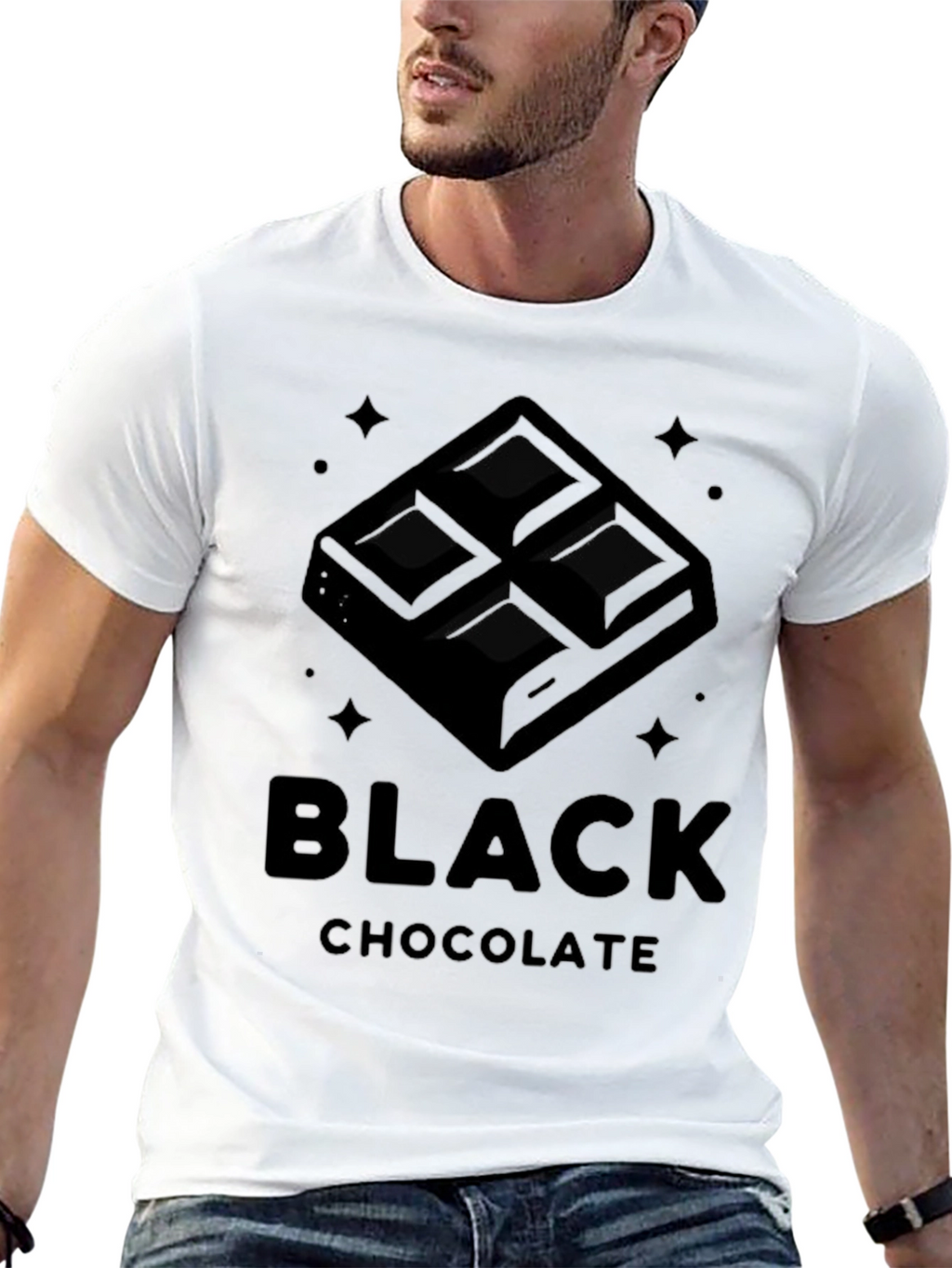 Black Chocolate Graphic Tee - Dark Humor Shirt