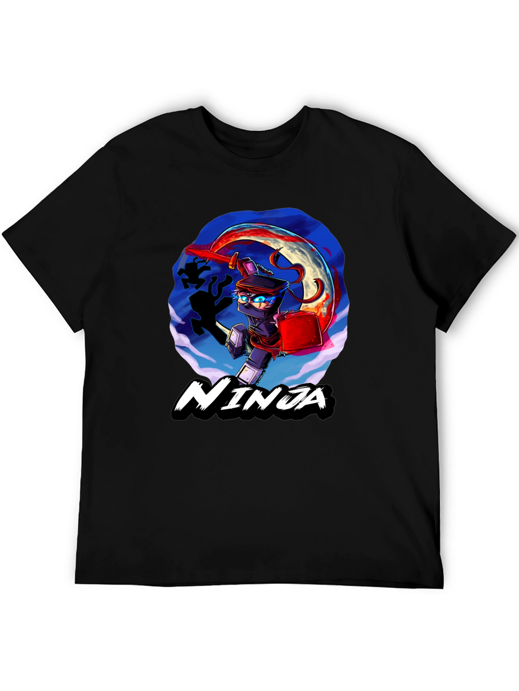 Ninja Graphic Black T-Shirt Cool Design