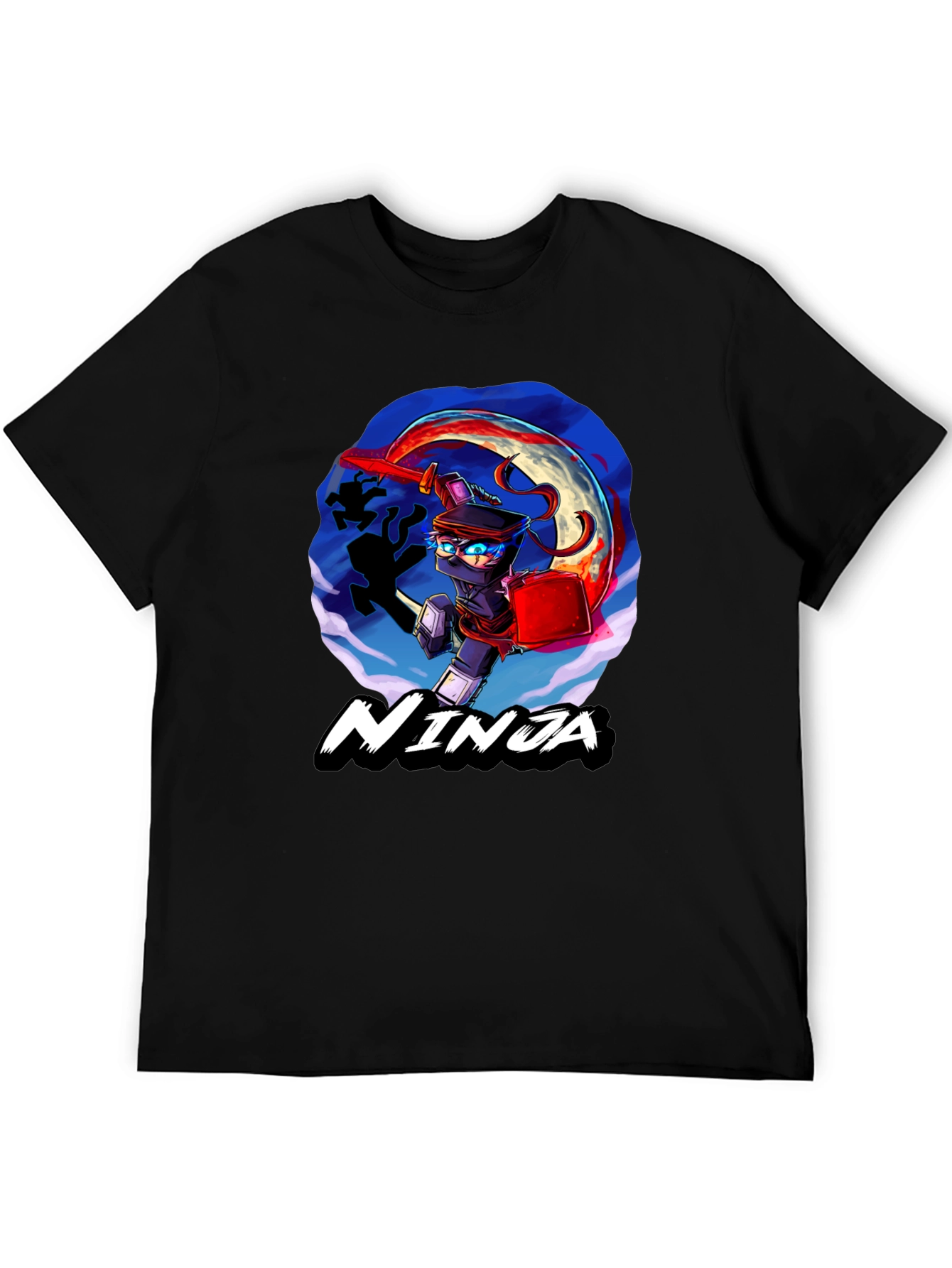 Ninja Graphic Black T-Shirt Cool Design