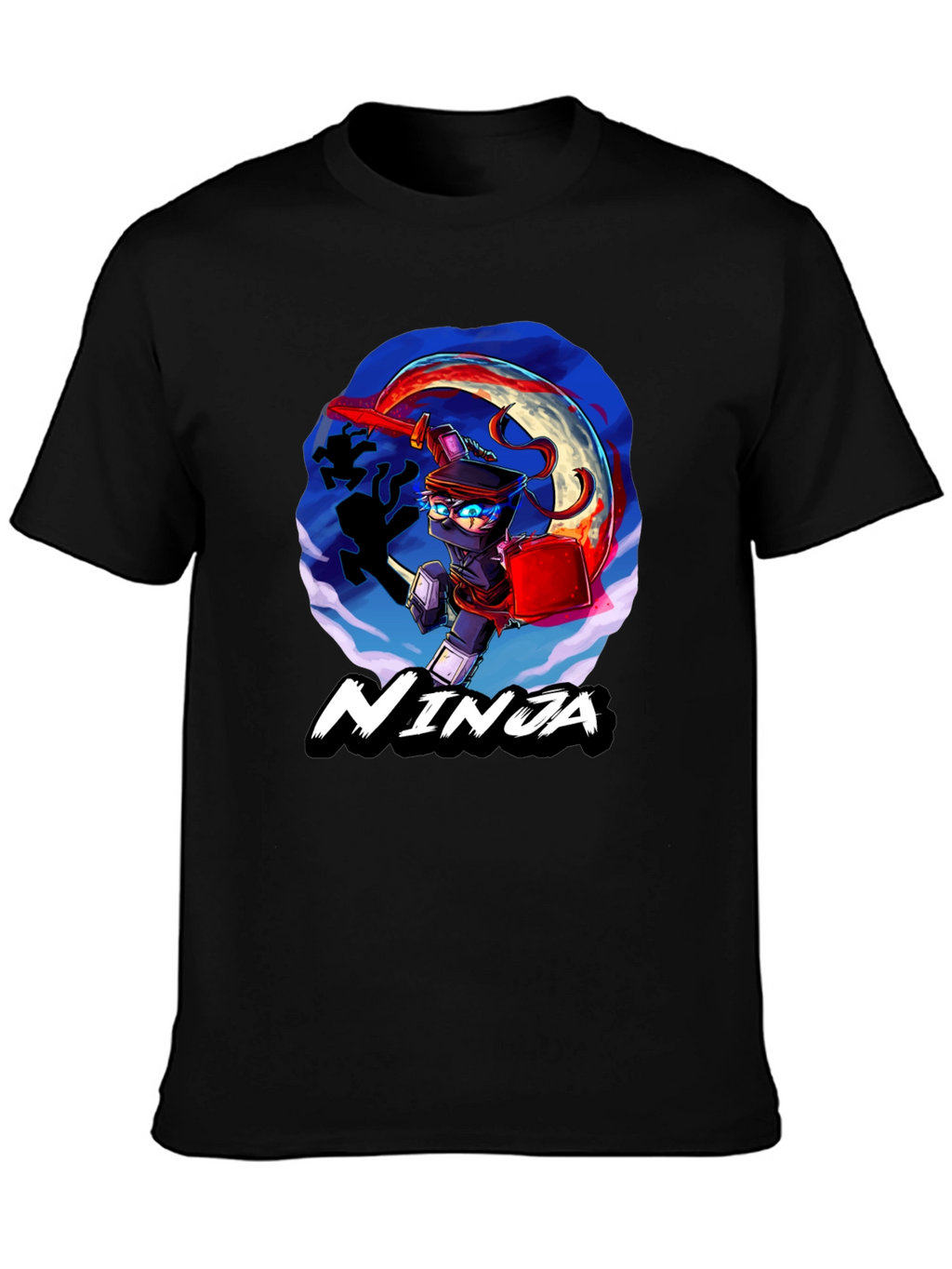 Ninja Graphic Black T-Shirt Cool Design