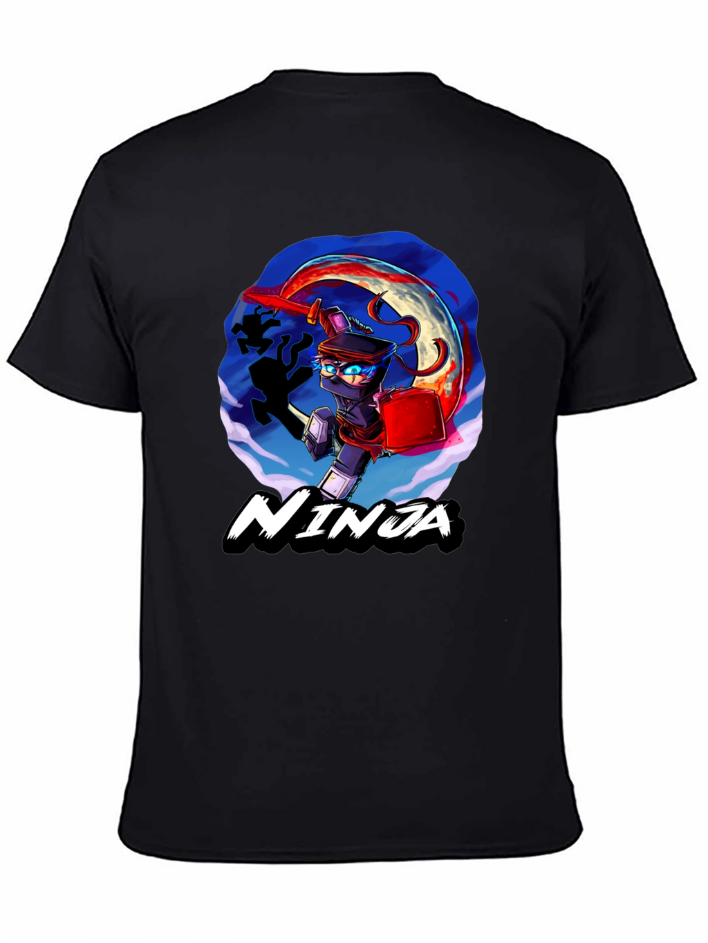 Ninja Graphic Black T-Shirt Cool Design
