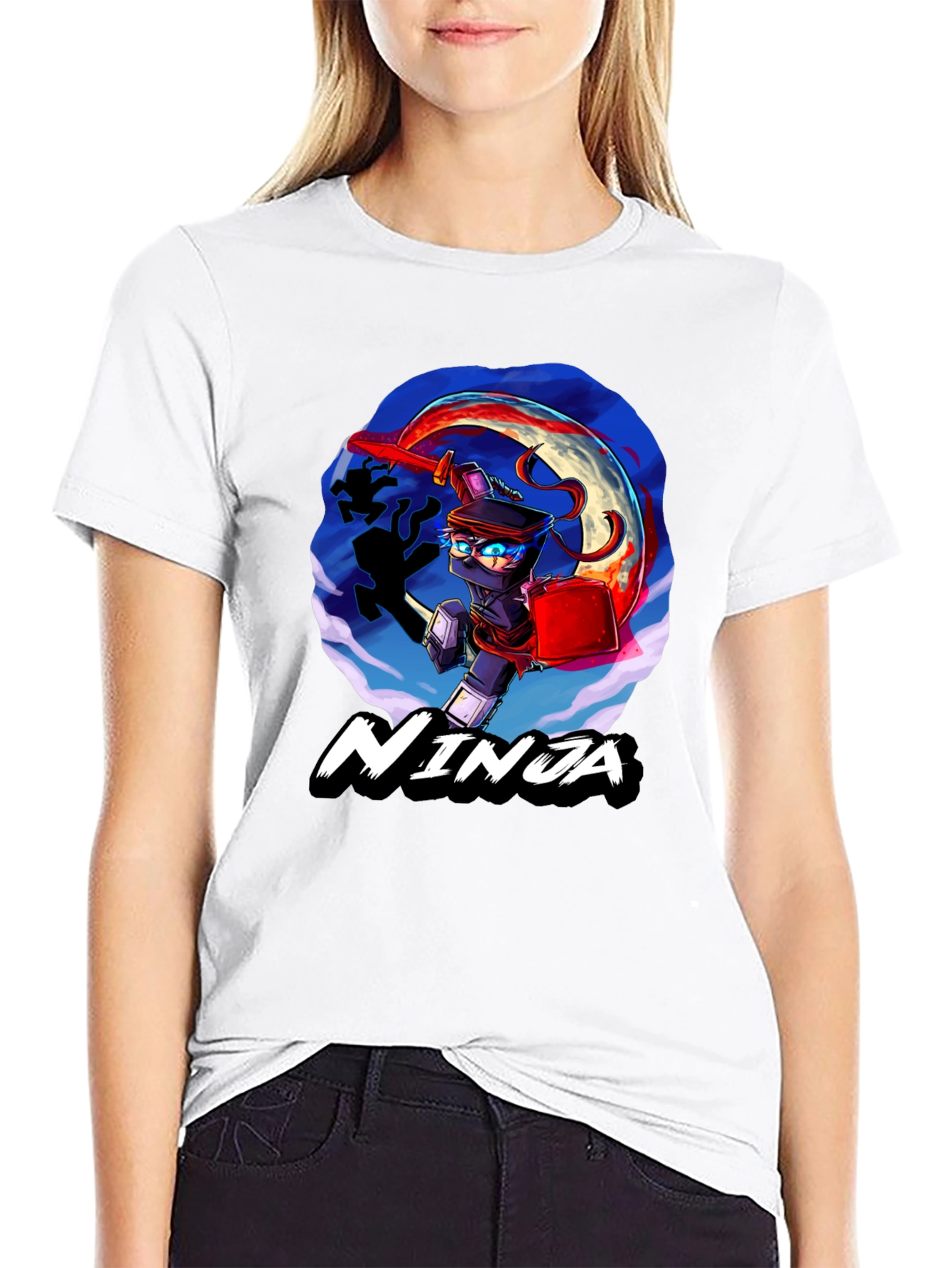 Ninja Graphic Black T-Shirt Cool Design