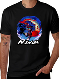 Ninja Graphic Black T-Shirt Cool Design