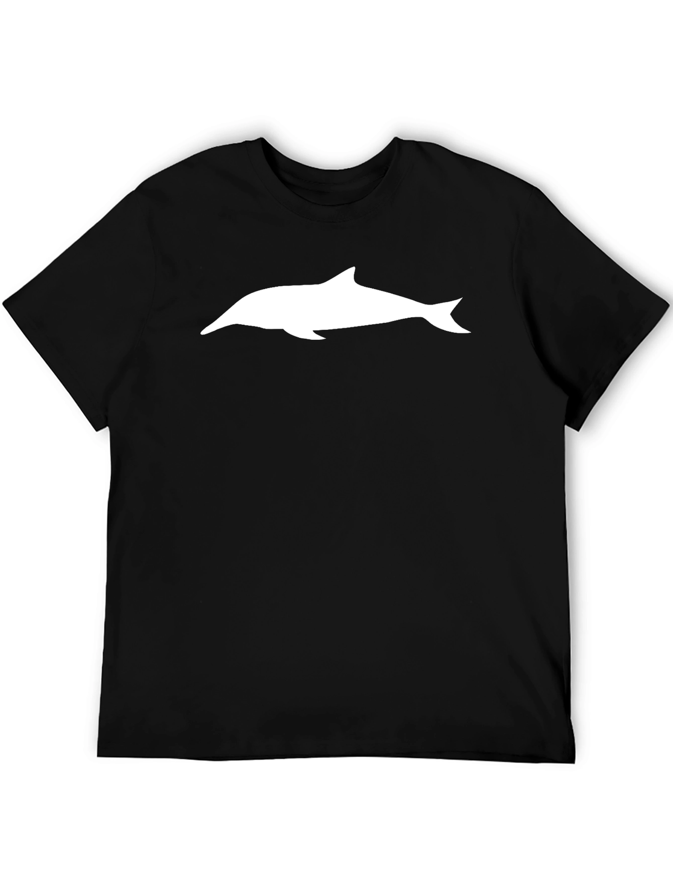 Dolphin Graphic Tee - Stylish Black Cotton T-Shirt