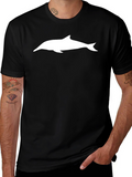 Dolphin Graphic Tee - Stylish Black Cotton T-Shirt