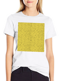 Black T-Shirt with Yellow & Black Speckle Design