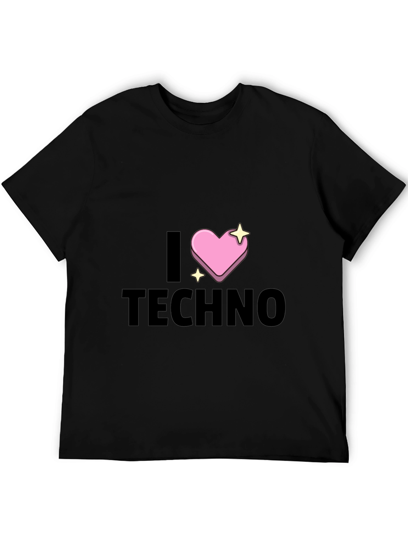 I Love Techno Black T-Shirt