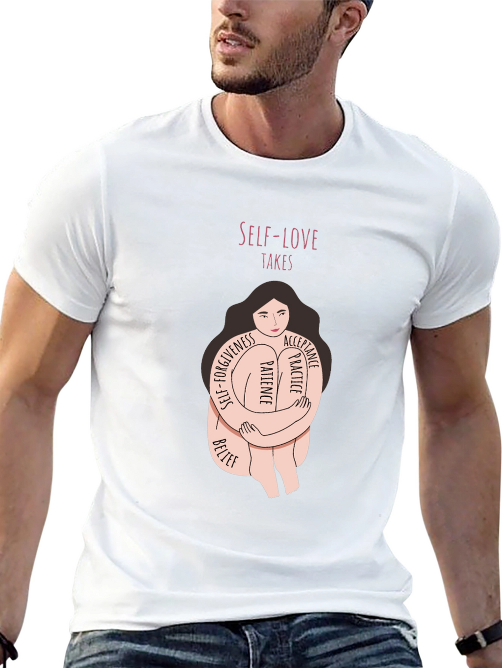 Self-Love Takes Kindness Graphic Tee - Unisex
