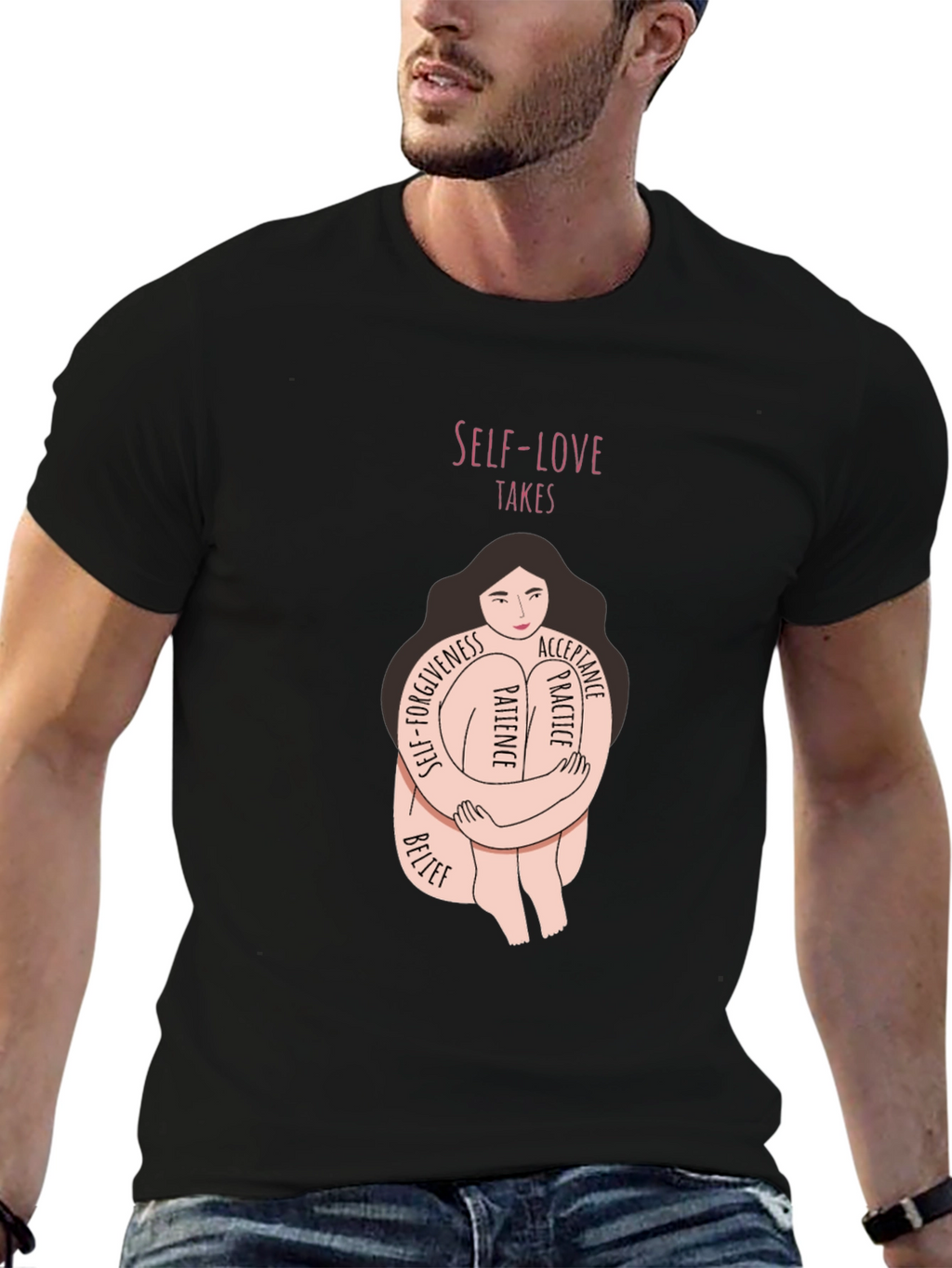 Self-Love Takes Kindness Graphic Tee - Unisex