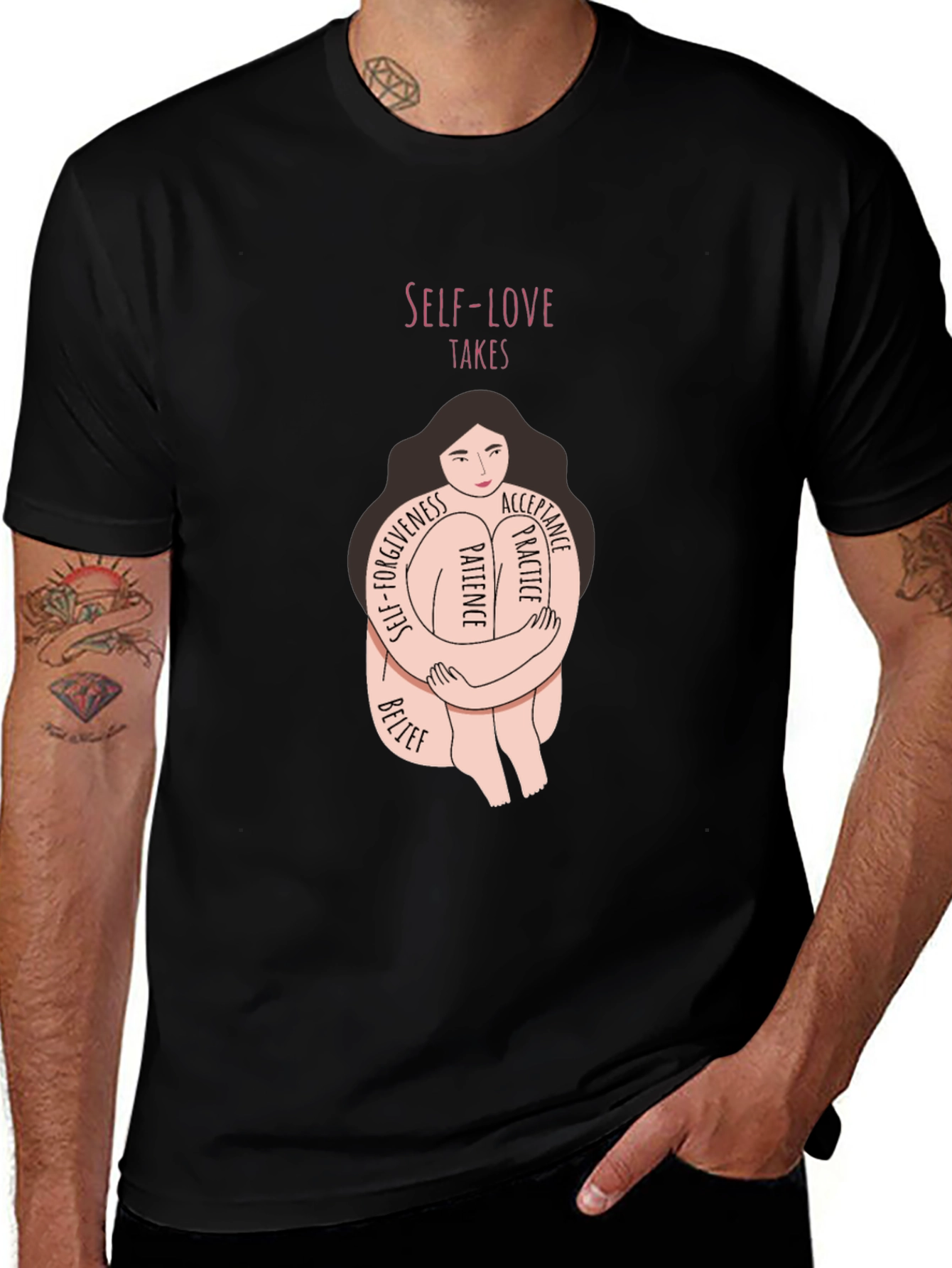 Self-Love Takes Kindness Graphic Tee - Unisex