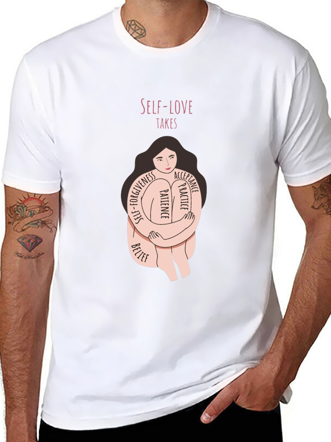 Self-Love Takes Kindness Graphic Tee - Unisex