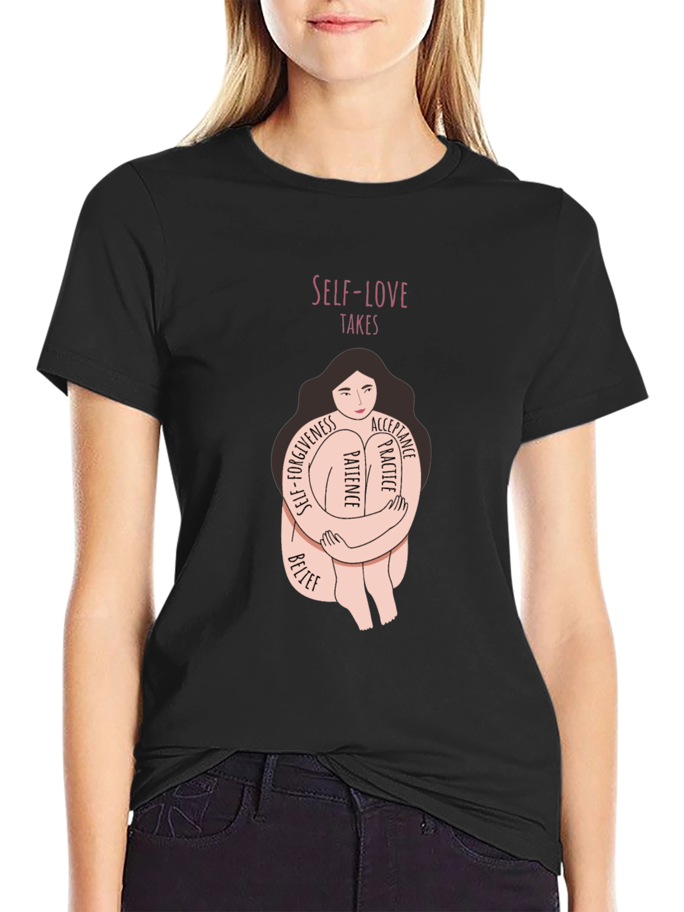 Self-Love Takes Kindness Graphic Tee - Unisex