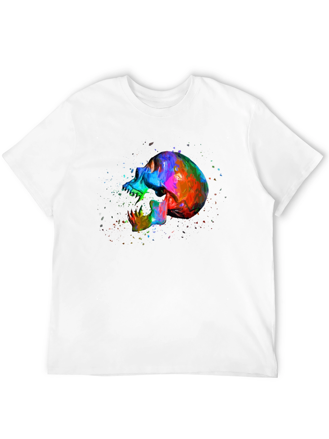 Vivid Skull Graphic Tee - Bold Artistic Design
