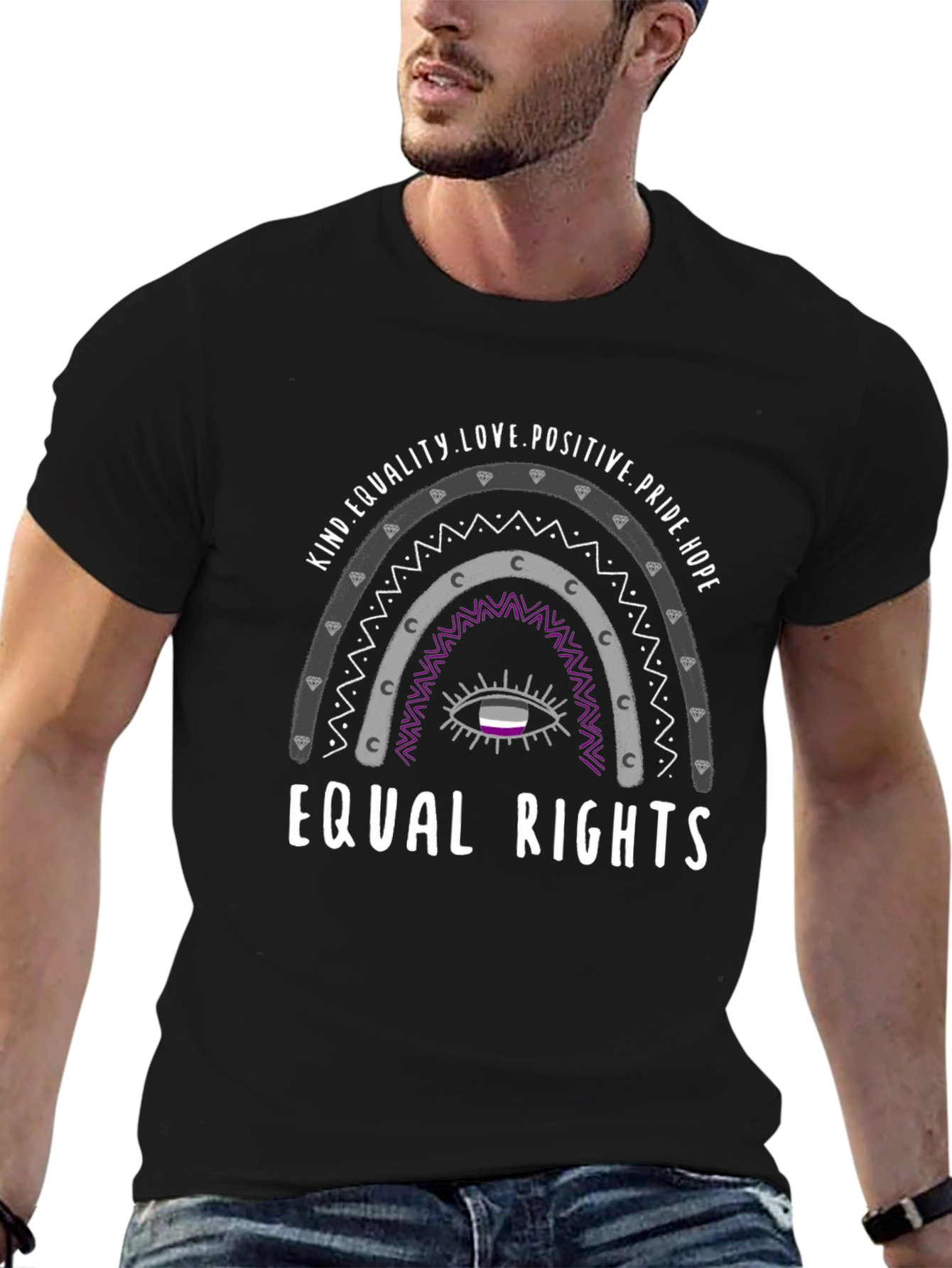 Equal Rights Asexual Pride T-Shirt - Kind Love Hope