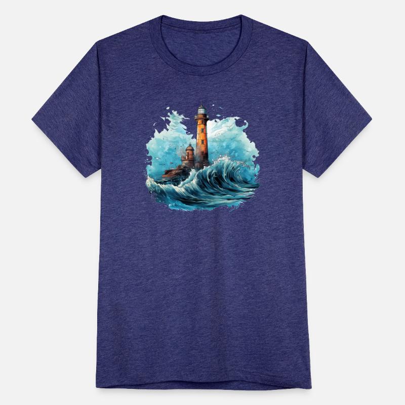 Lighthouse in surf