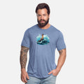 Lighthouse in surf