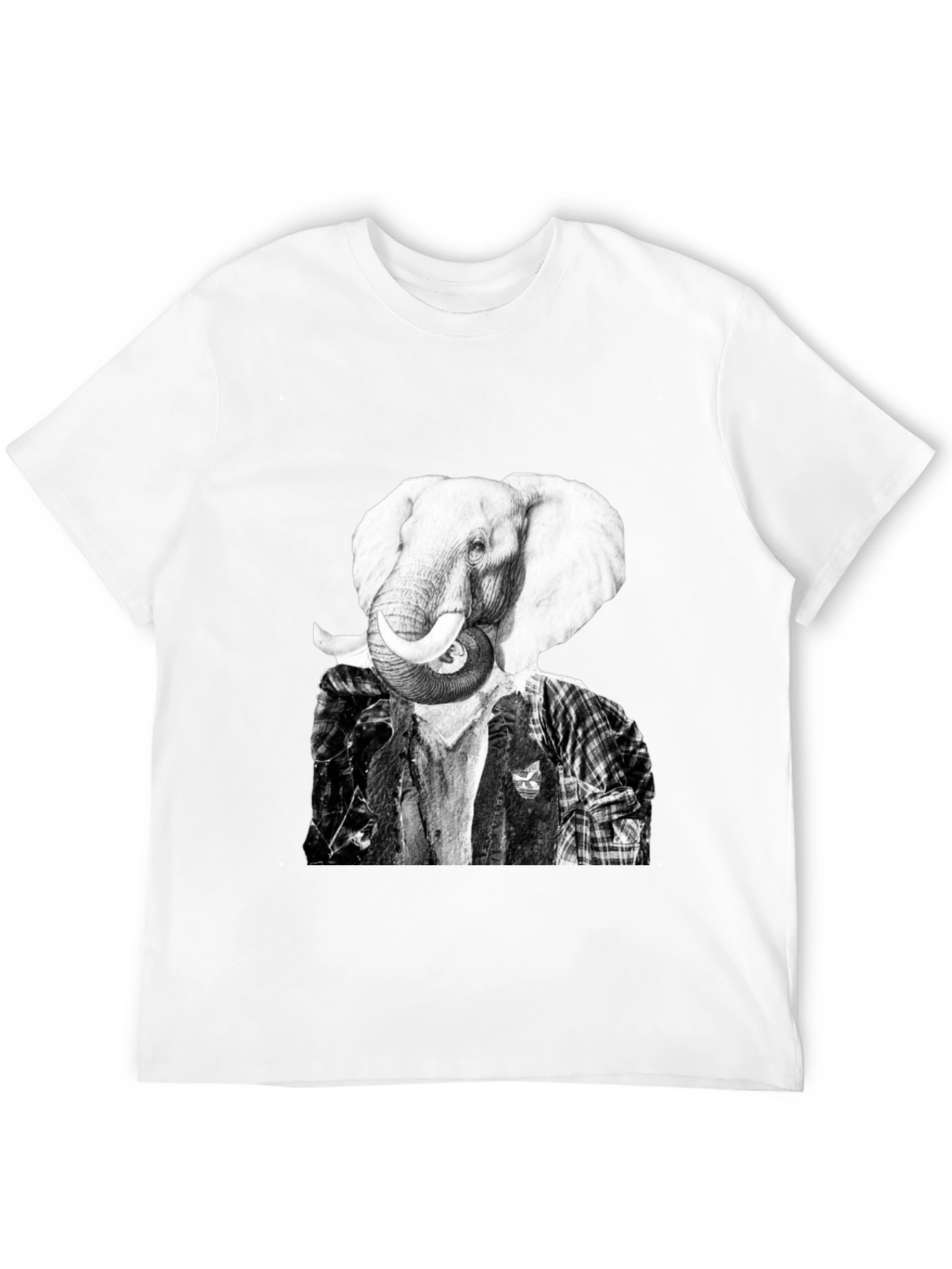 Elephant Head Graphic T-Shirt - Unique Animal Tee