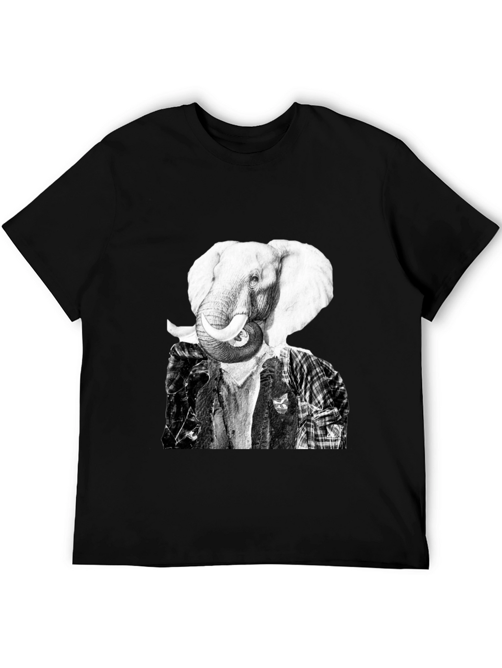 Elephant Head Graphic T-Shirt - Unique Animal Tee