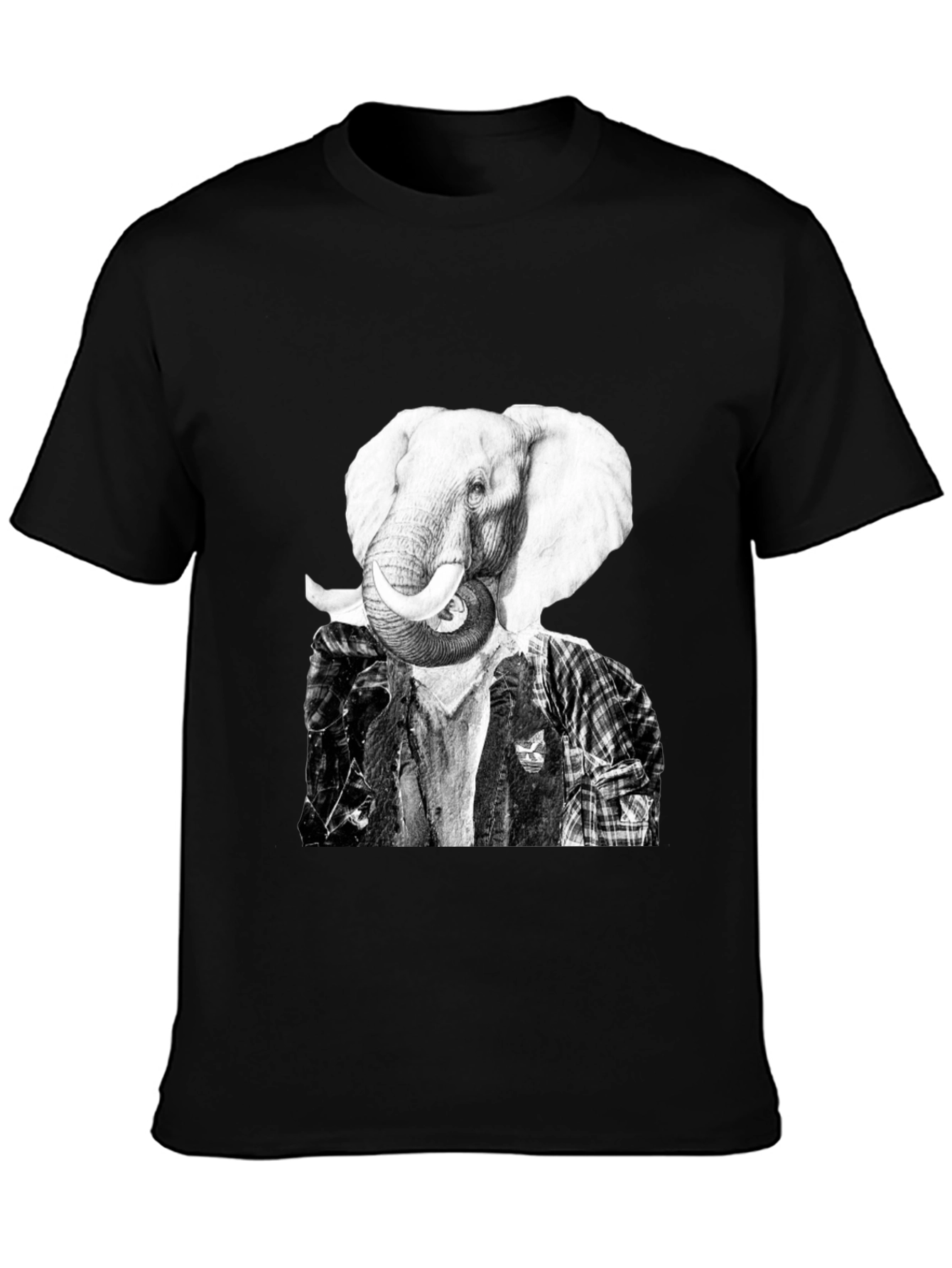 Elephant Head Graphic T-Shirt - Unique Animal Tee
