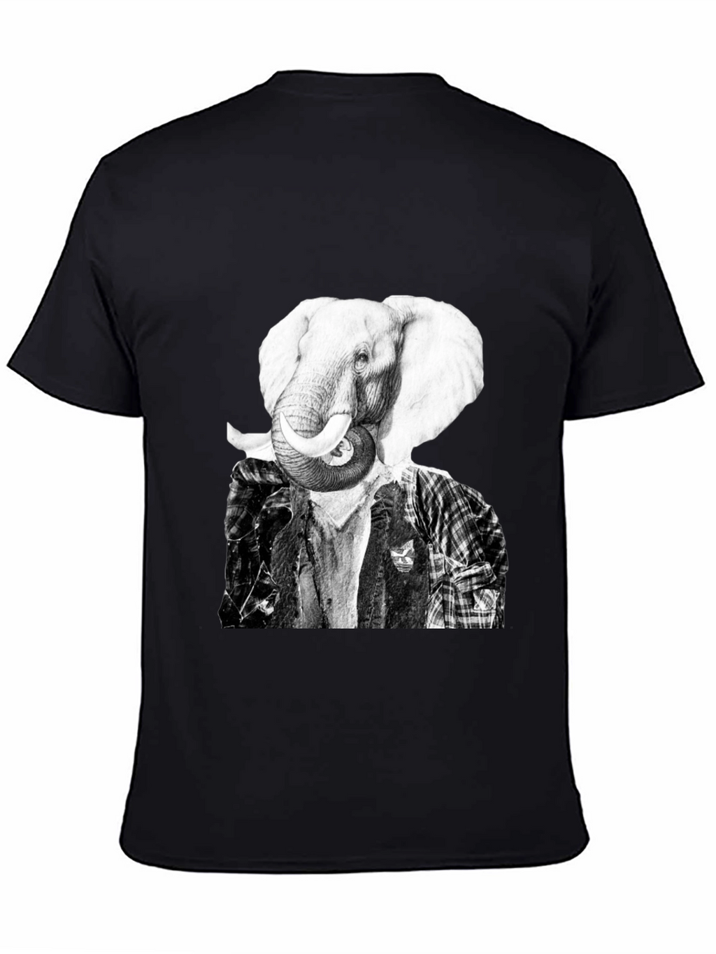 Elephant Head Graphic T-Shirt - Unique Animal Tee