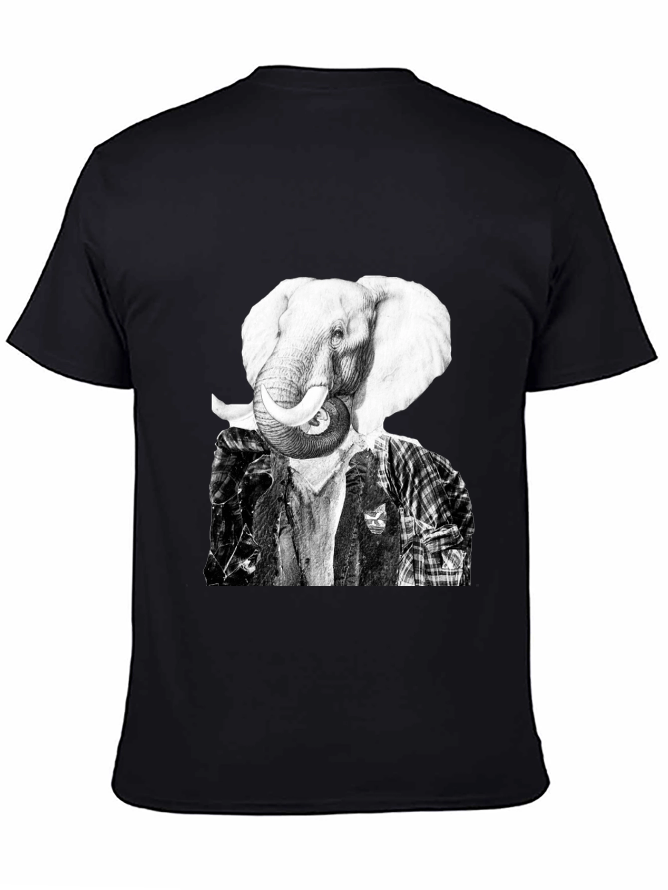 Elephant Head Graphic T-Shirt - Unique Animal Tee