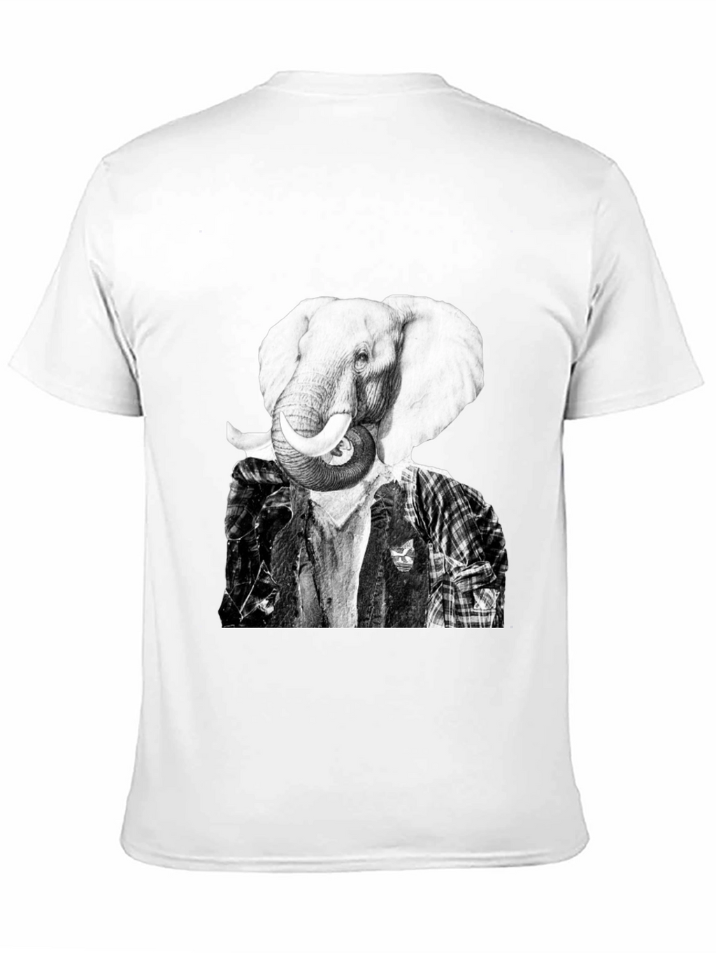 Elephant Head Graphic T-Shirt - Unique Animal Tee