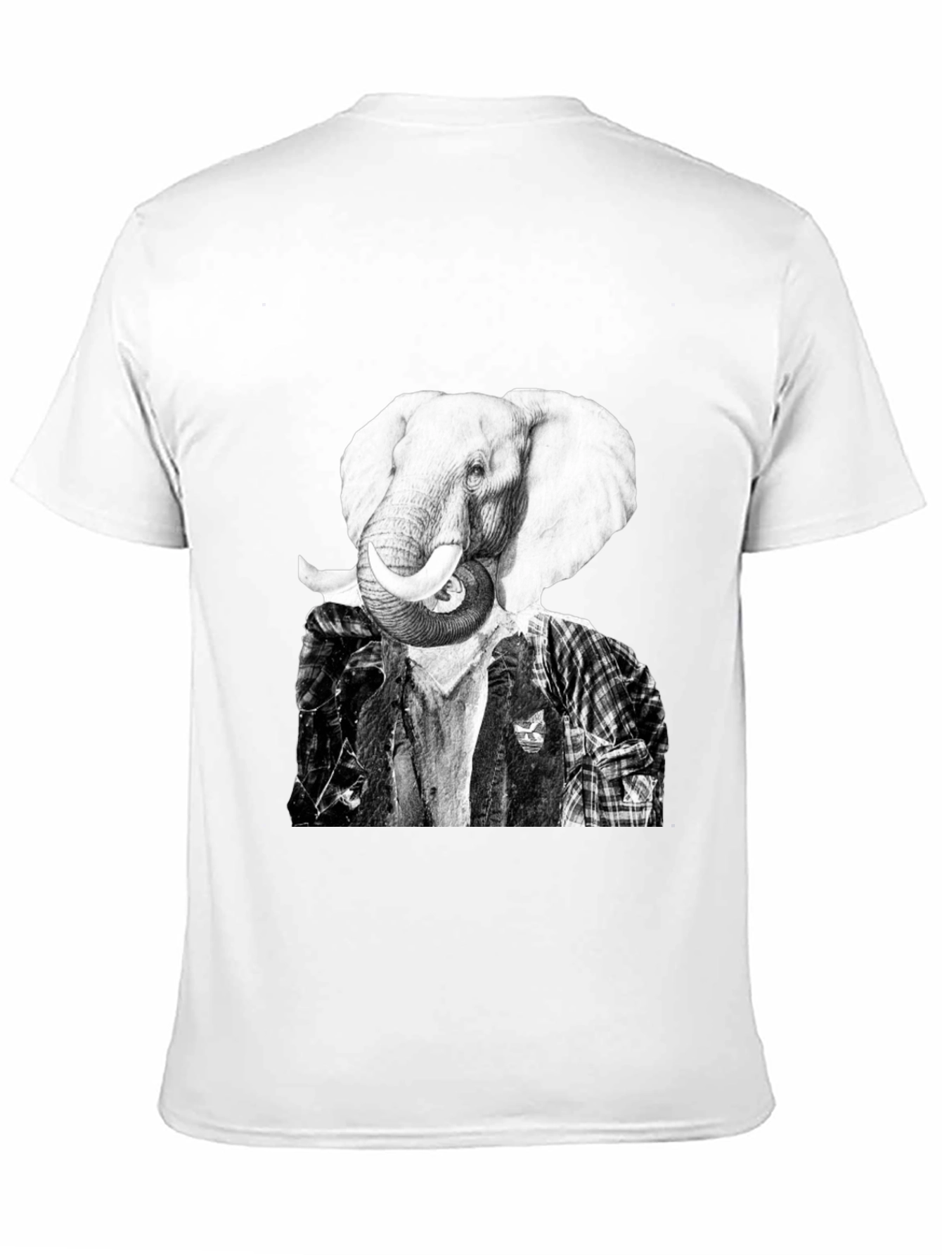 Elephant Head Graphic T-Shirt - Unique Animal Tee