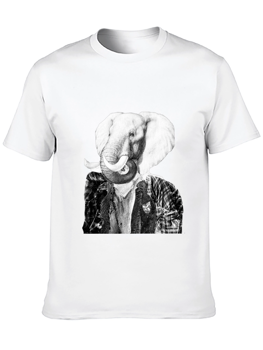 Elephant Head Graphic T-Shirt - Unique Animal Tee