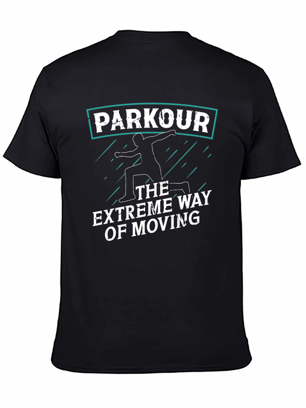 Parkour Extreme Way of Moving Graphic Black Tee
