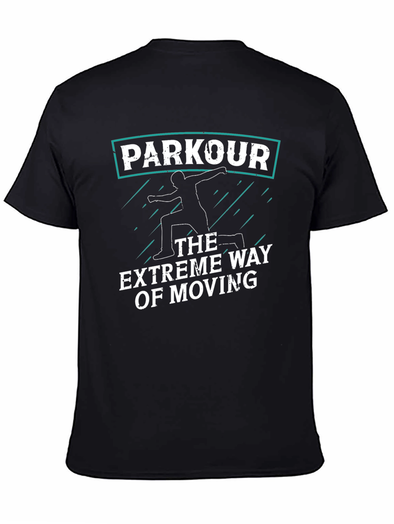 Parkour Extreme Way of Moving Graphic Black Tee